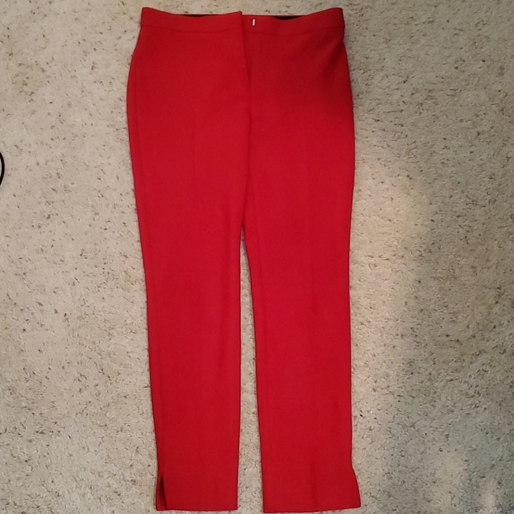 Ann Taylor Twill Wide Leg Crop Pants